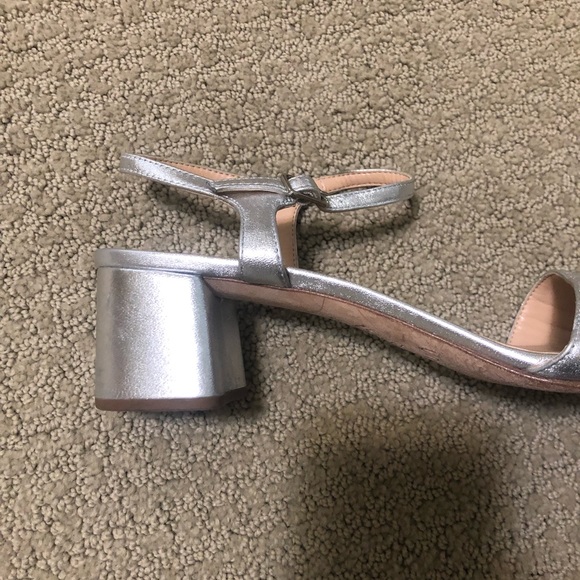 Unisa Leather Silver Kitten Heels - Picture 4 of 7